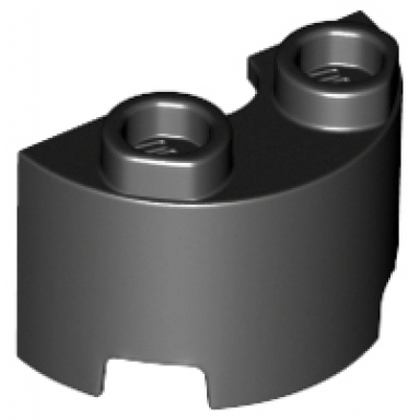 black cylinder half 1 x 2 x 1