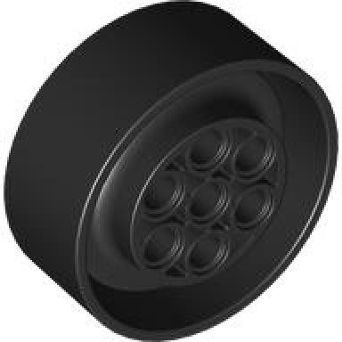 black wheel 41mm d x 15mm technic