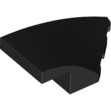 black wedge 4 x 2 right no studs