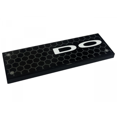black tile 2 x 6 with honeycomb white do and rivets pattern model left side sticker - set 76904