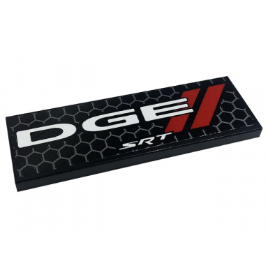 black tile 2 x 6 with honeycomb white dge srt and red stripes pattern model left side sticker - set 76904