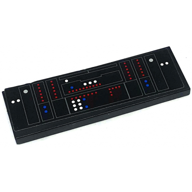 black tile 2 x 6 with sw inquisitor transport scythe control panel with red white and blue dots pattern sticker - set 75336