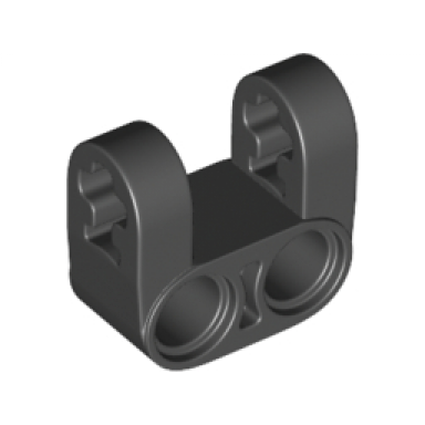 black technic axle and pin connector perpendicular double split reinforced sides