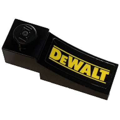 black arch 1 x 3 inverted with yellow dewalt logo pattern model left side sticker - set 76919