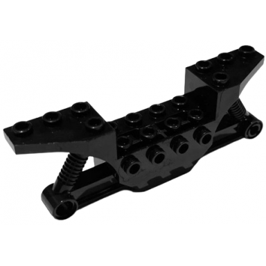 black vehicle base 2 x 10 with 4 pin holes quad bike half