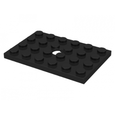 plate modified 4 x 6 with hole