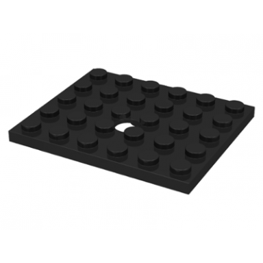 black plate modified 5 x 6 with hole