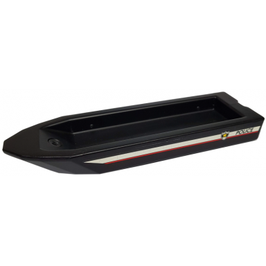 black boat hull unitary 32 x 10 x 1 2 3 base with police red line and badge logo pattern on both sides stickers - set 6433