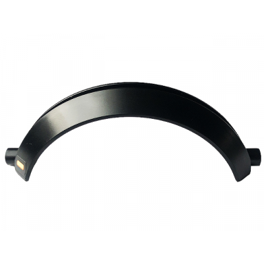 black technic panel car mudguard arched 13 x 2 x 5 half circle with orange and yellow blinker light pattern model left side sticker - set 42126