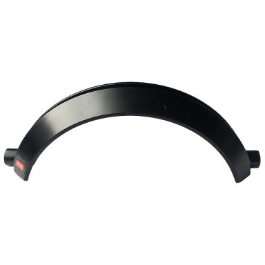 black technic panel car mudguard arched 13 x 2 x 5 half circle with red taillight pattern model right side sticker - set 42126