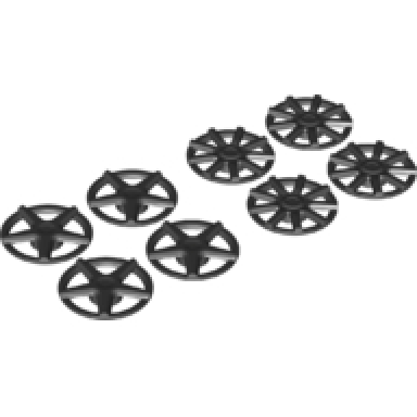 black wheel cover 5 spoke and 9 spoke for wheel 72206pb01 8 in bag - 4 of each multipack