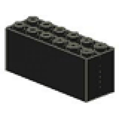 brick modified 2 x 6 x 2 weight - bottom openings center seam on ends