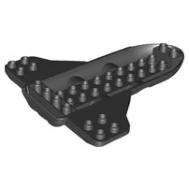 black duplo space shuttle fuselage lower with wings