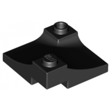 black arch 3 x 3 inverted corner with raised hollow stud