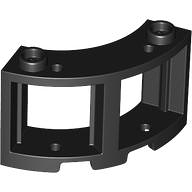 black window 3 x 3 x 2 round corner