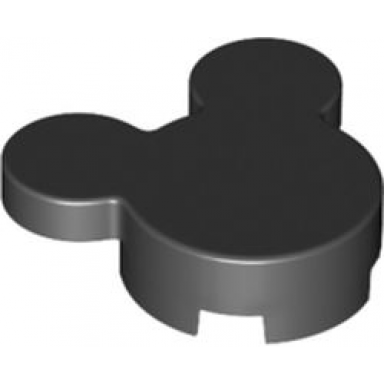 black brick round 2 x 2 x 2 3 no studs with 2 tile round 1 x 1 mickey mouse head
