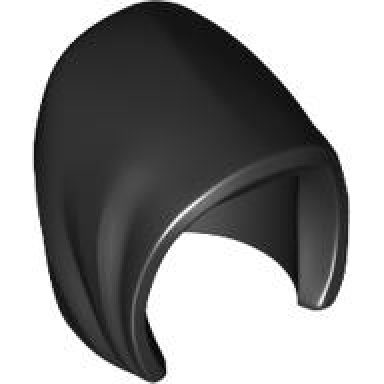 black minifigure headgear hood basic smooth