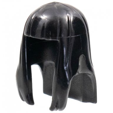 black minifigure hair female long straight with bangs - hard plastic