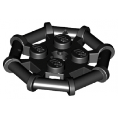 black plate modified 2 x 2 with bar frame octagonal reinforced completely round studs