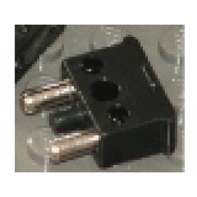 electric connector 2-way male squared narrow long with center post