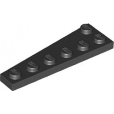 black wedge plate 6 x 2 right