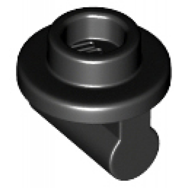 black plate round 1 x 1 with bar handle on long stem