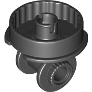 black technic rotation joint disk with large pin and 2 small rotation joints
