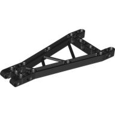 black technic liftarm modified girder triangular thick 7 x 16