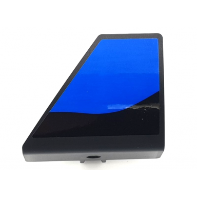 black technic panel curved 70 5 x 4 x 3 tapered right with blue panel on black background pattern sticker - set 42141