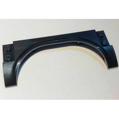 black vehicle mudguard 10 x 4 x 2 3 with horizontal arch curved 