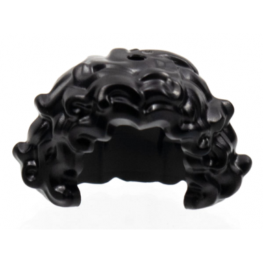 black minifigure hair female mid-length curly