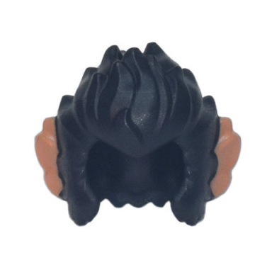 minifigure hair and sideburns swept back and spiked with 6 nougat ears pattern