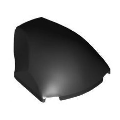 black large figure armor smooth with 2 x 2 round brick attachment