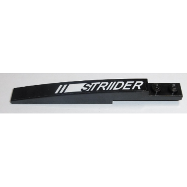 black slope curved 10 x 1 with white and black striider pattern model left side sticker - set 70611