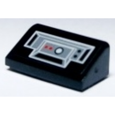 black slope 30 1 x 2 x 2 3 with sw throne room chair controls pattern sticker - set 75093