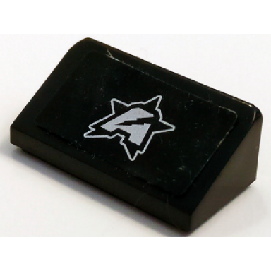 black slope 30 1 x 2 x 2 3 with ultra agents logo pattern sticker - set 70164