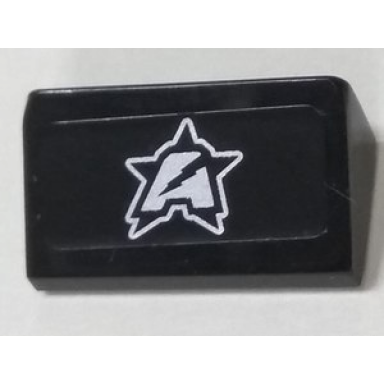 black slope 30 1 x 2 x 2 3 with silver ultra agents logo pattern sticker - set 70165