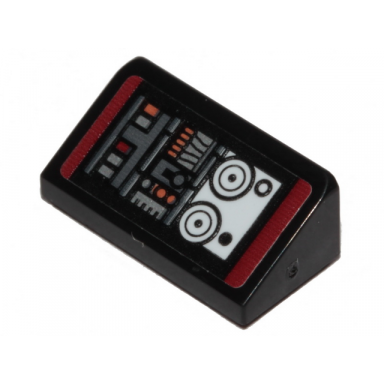 black slope 30 1 x 2 x 2 3 with sw landspeeder control panel pattern sticker - set 75271