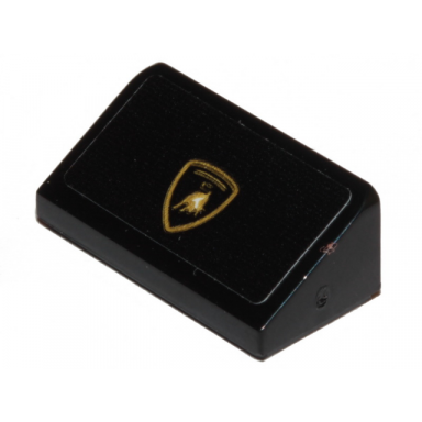 black slope 30 1 x 2 x 2 3 with lamborghini logo pattern sticker - set 30342