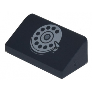 black slope 30 1 x 2 x 2 3 with phone rotary dial pattern