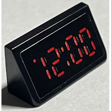 black slope 30 1 x 2 x 2 3 with red 12:00 digital clock pattern sticker - set 21330