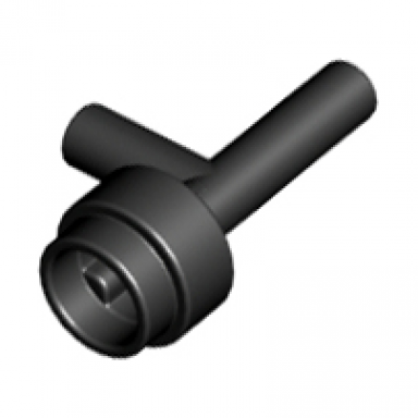 black minifigure utensil space gun torch - without grooves