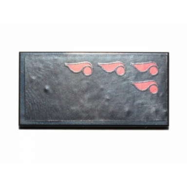 black tile 2 x 4 with sw 4 red balls and flames pattern model right side sticker - set 75018