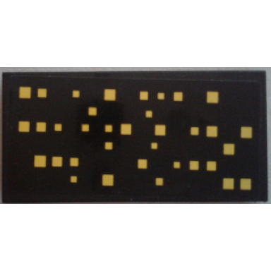 black tile 2 x 4 with yellow squares windows pattern 2 sticker - set 9515
