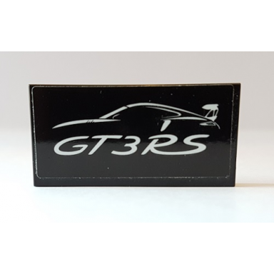 black tile 2 x 4 with gt3rs and porsche gt3rs outline pattern sticker - set 42056