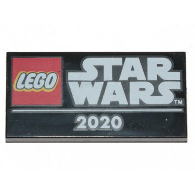 black tile 2 x 4 with star wars 2020 pattern