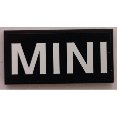 black tile 2 x 4 with white mini pattern sticker - set 75894