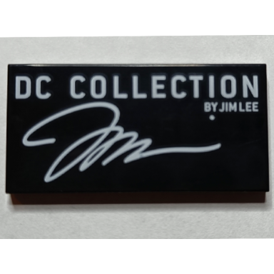 black tile 2 x 4 with dc collection by jim lee and signature pattern