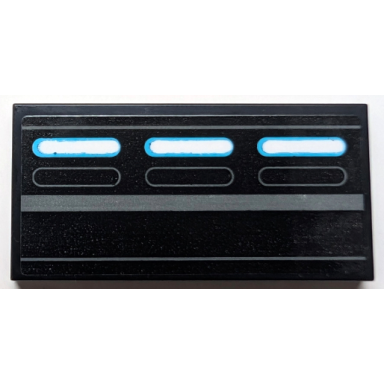 black tile 2 x 4 with sw inquisitor transport scythe wall lights pattern sticker - set 75336