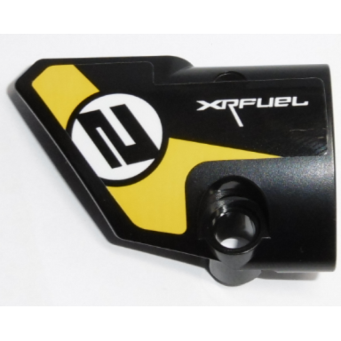 black technic panel fairing 1 small smooth short side a with number 2 and xrfuel pattern sticker - set 42095